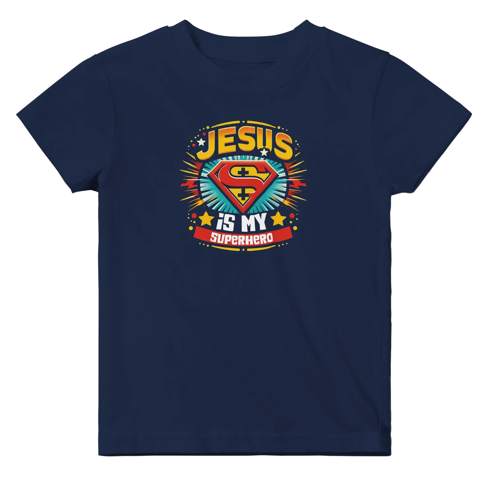 He Is My Superhero Christian Baby Crewneck T-shirt - ClaimedbyGodDesigns