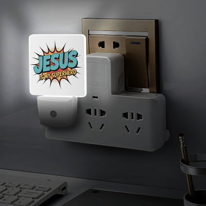 He Is My Superhero Christian Night Light For Kids - ClaimedbyGodDesigns