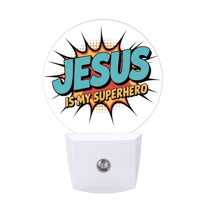 He Is My Superhero Christian Night Light For Kids - ClaimedbyGodDesigns