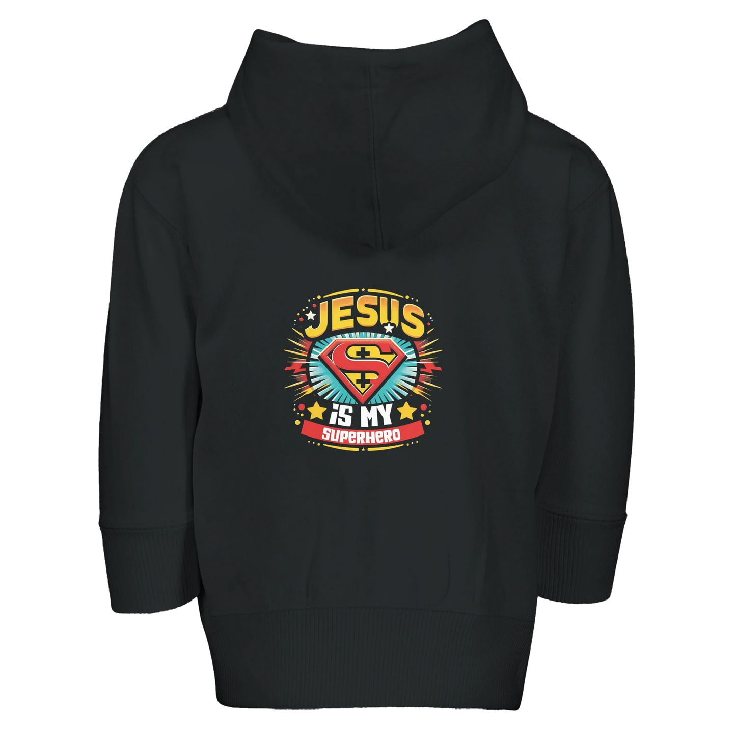 He Is My Superhero Christian Toddler Zip Fleece Hooded Sweatshirt - ClaimedbyGodDesigns