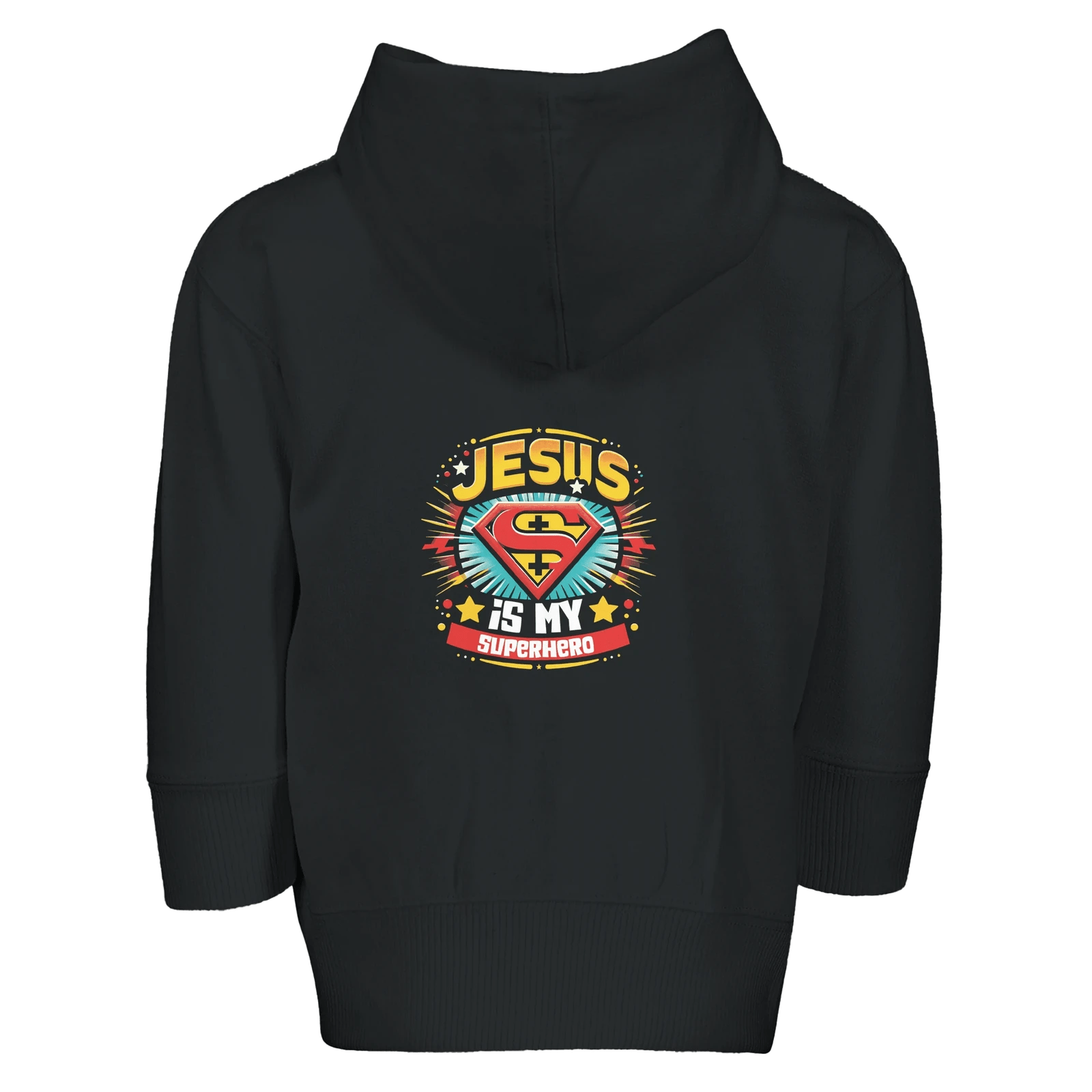 He Is My Superhero Christian Toddler Zip Fleece Hooded Sweatshirt - ClaimedbyGodDesigns