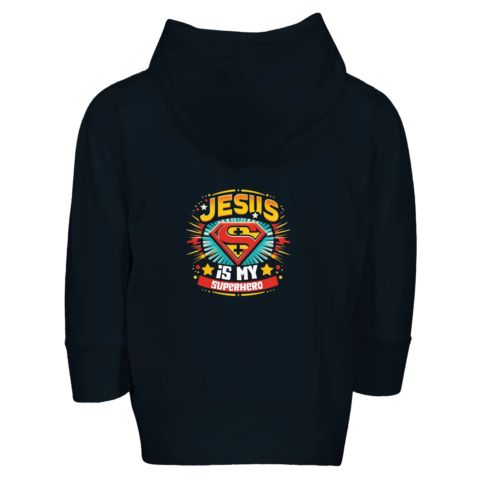 He Is My Superhero Christian Toddler Zip Fleece Hooded Sweatshirt - ClaimedbyGodDesigns