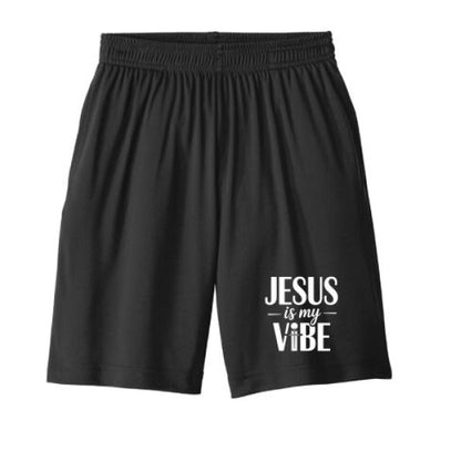 He Is My Vibe Youth Christian Basketball Shorts - ClaimedbyGodDesigns