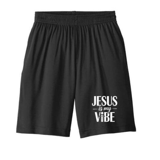 He Is My Vibe Youth Christian Basketball Shorts - ClaimedbyGodDesigns