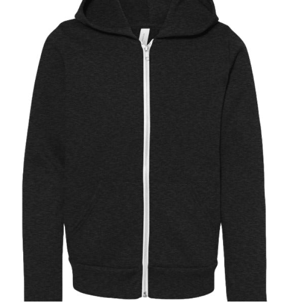 He Is My Vibe Youth Christian Sponge Fleece Full-Zip Hooded Sweatshirt - ClaimedbyGodDesigns