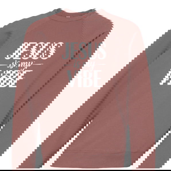 He Is My Vibe Youth Christian Sponge Fleece Pullover Sweatshirt - ClaimedbyGodDesigns