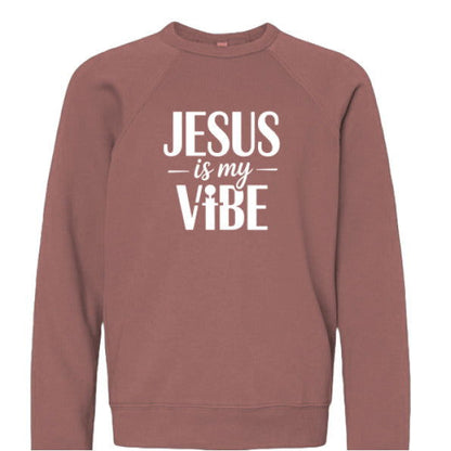 He Is My Vibe Youth Christian Sponge Fleece Pullover Sweatshirt - ClaimedbyGodDesigns