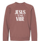 He Is My Vibe Youth Christian Sponge Fleece Pullover Sweatshirt - ClaimedbyGodDesigns