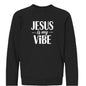 He Is My Vibe Youth Christian Sponge Fleece Pullover Sweatshirt - ClaimedbyGodDesigns