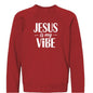 He Is My Vibe Youth Christian Sponge Fleece Pullover Sweatshirt - ClaimedbyGodDesigns
