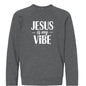 He Is My Vibe Youth Christian Sponge Fleece Pullover Sweatshirt - ClaimedbyGodDesigns