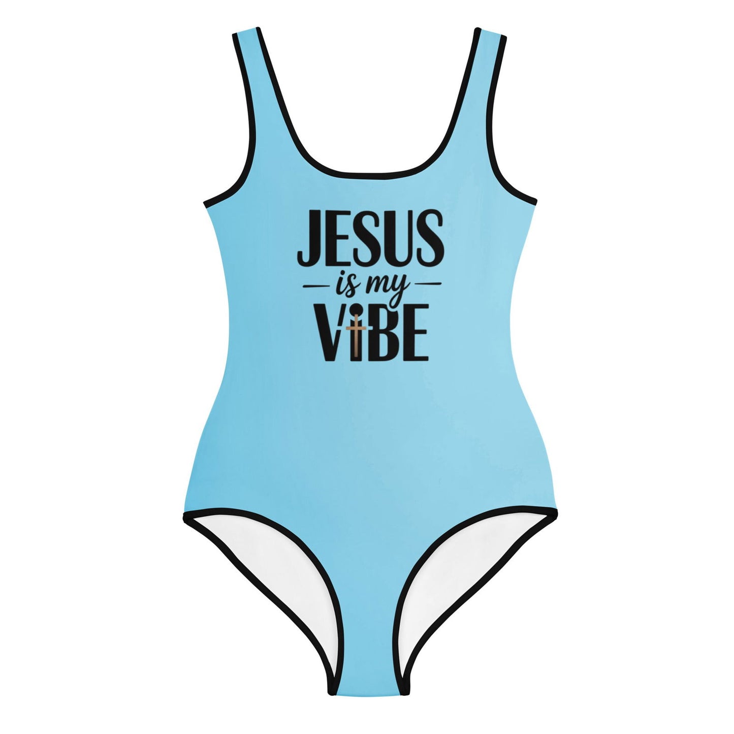 He Is My Vibe Youth Christian Swimsuit - ClaimedbyGodDesigns