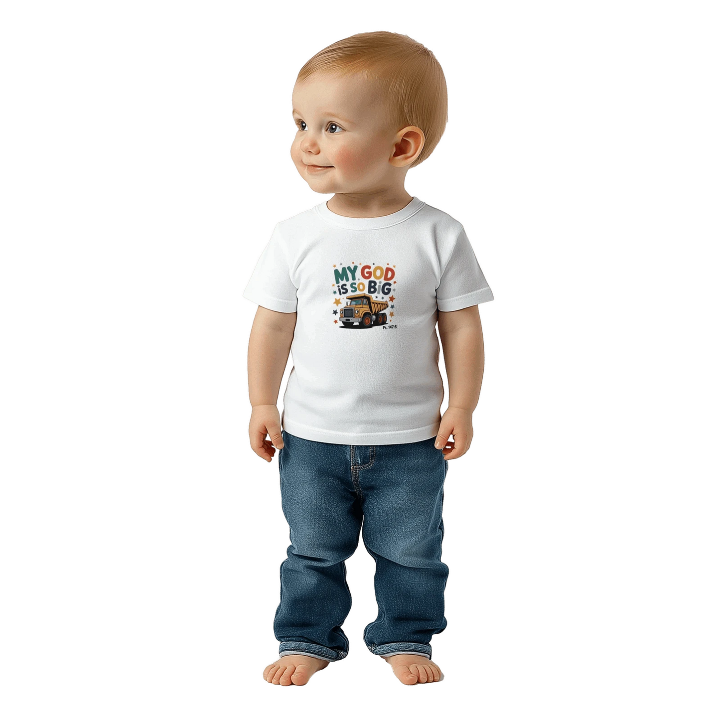 He Is So Big Christian Classic Baby Crewneck T-shirt - ClaimedbyGodDesigns
