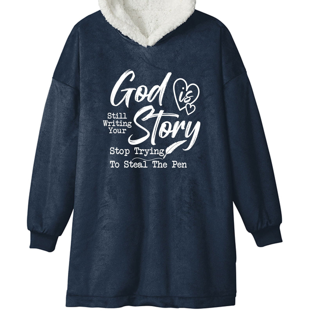 He Is Still Writing Your Story Unisex Premium Wearable Blanket - ClaimedbyGodDesigns