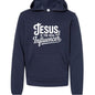 He Is The Real Influencer Youth Christian Sponge Fleece Pullover Hooded Sweatshirt - ClaimedbyGodDesigns