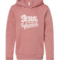 He Is The Real Influencer Youth Christian Sponge Fleece Pullover Hooded Sweatshirt - ClaimedbyGodDesigns
