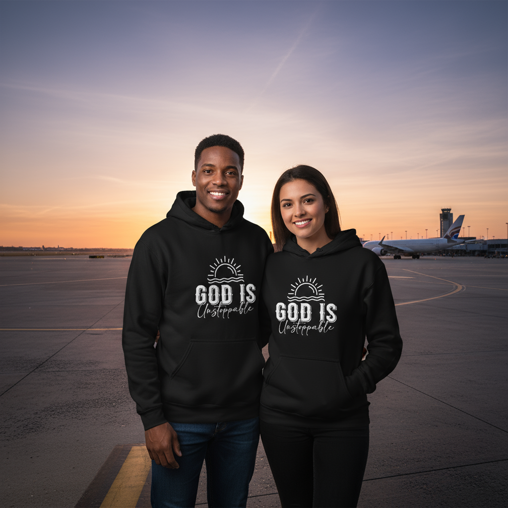 He Is Unstoppable Heavy Blend Adult Christian Hooded Sweatshirt - ClaimedbyGodDesigns