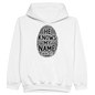 He Knows My Name Christian Midweight Fleece Youth Hooded Sweatshirt - ClaimedbyGodDesigns