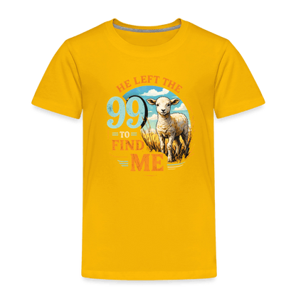 He Left The 99 To Find Me Christian Toddler T-Shirt - ClaimedbyGodDesigns