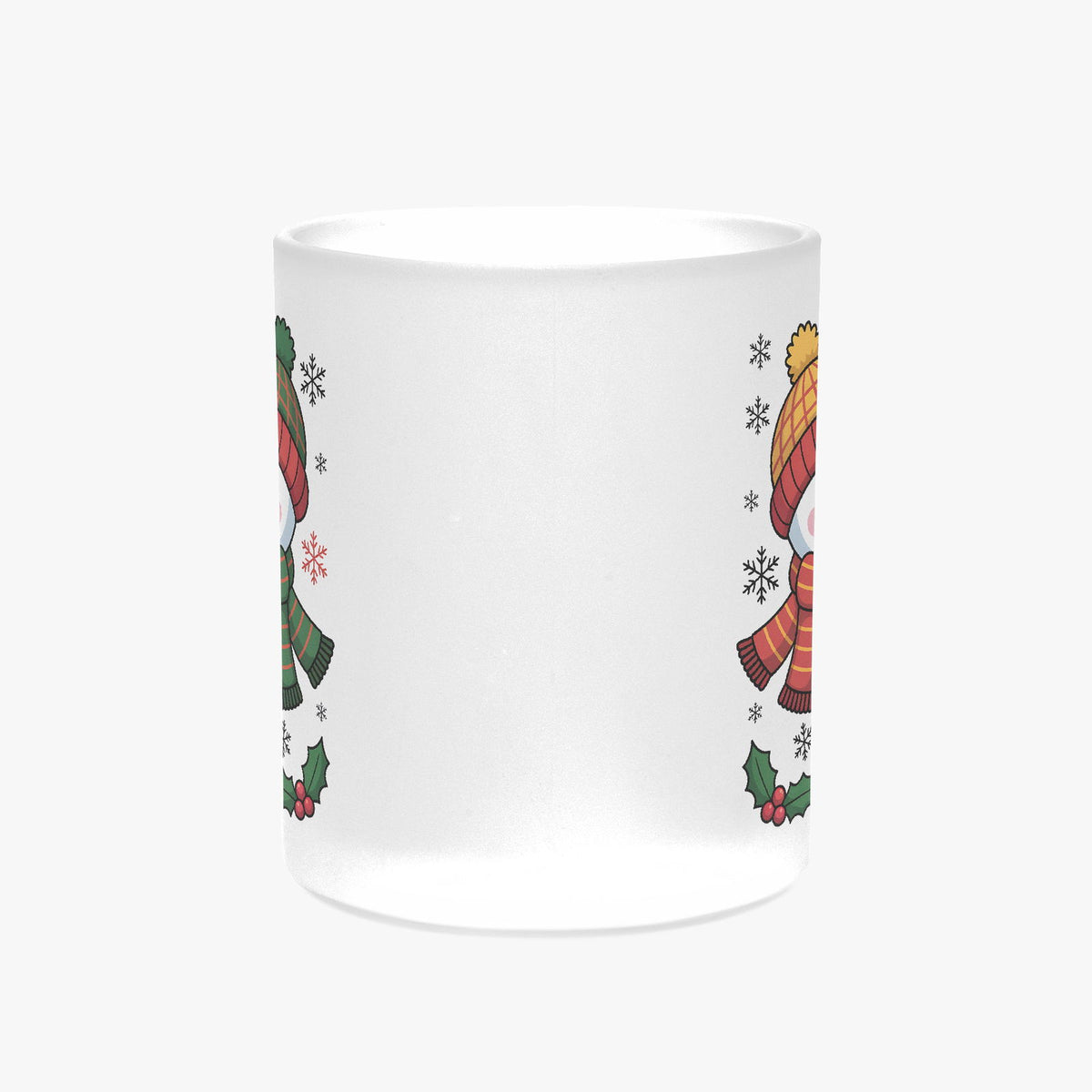 He Loves Me 11oz Frosted Glass Christian Christmas Coffee Mug - ClaimedbyGodDesigns