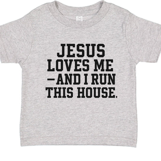 He Loves Me And I Run This House Christian Baby T-shirt - ClaimedbyGodDesigns