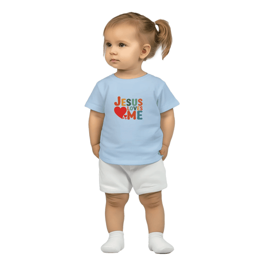 He Loves Me Christian Baby Crewneck T-shirt - ClaimedbyGodDesigns