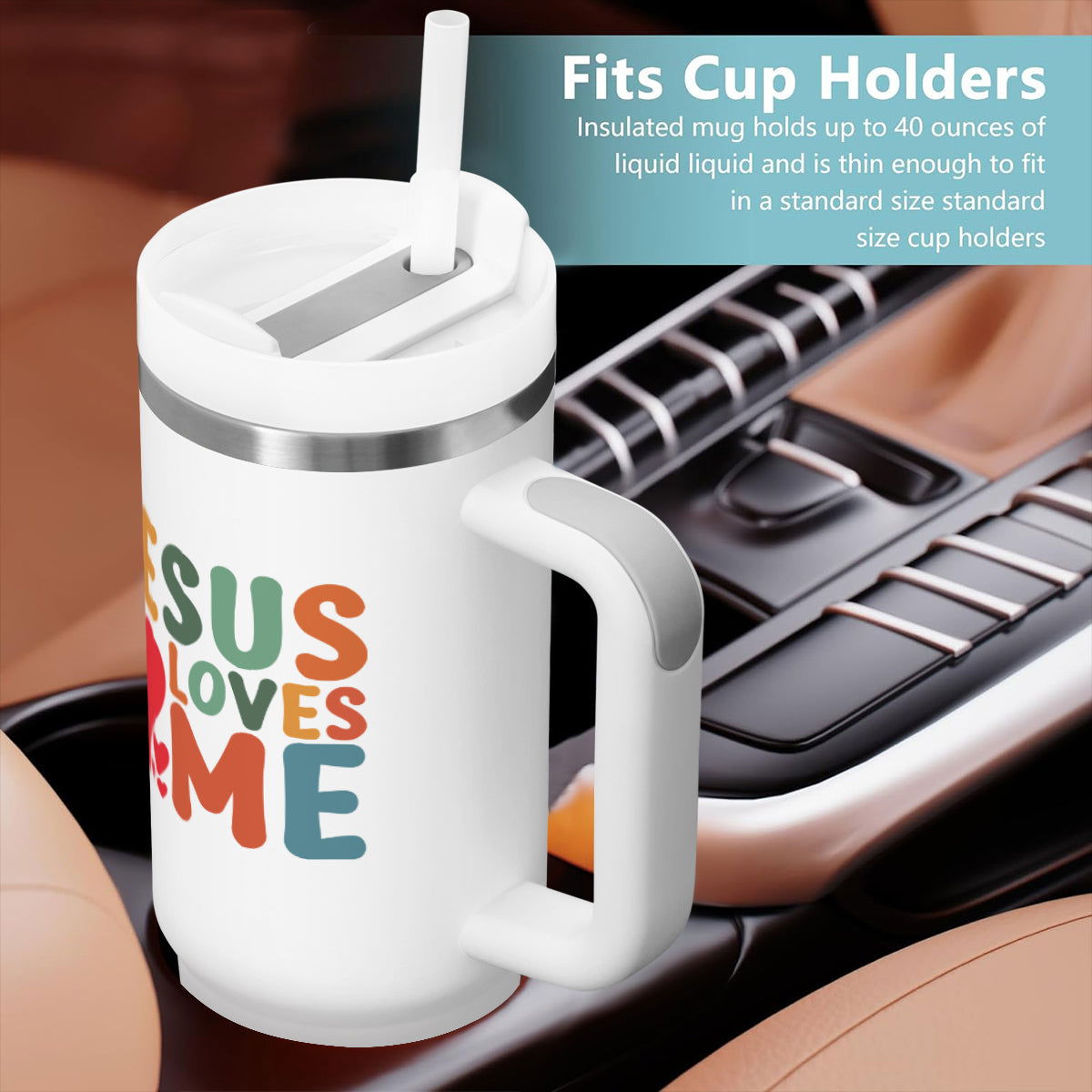 He Loves Me Christian Stainless Steel Tumbler 40oz - ClaimedbyGodDesigns