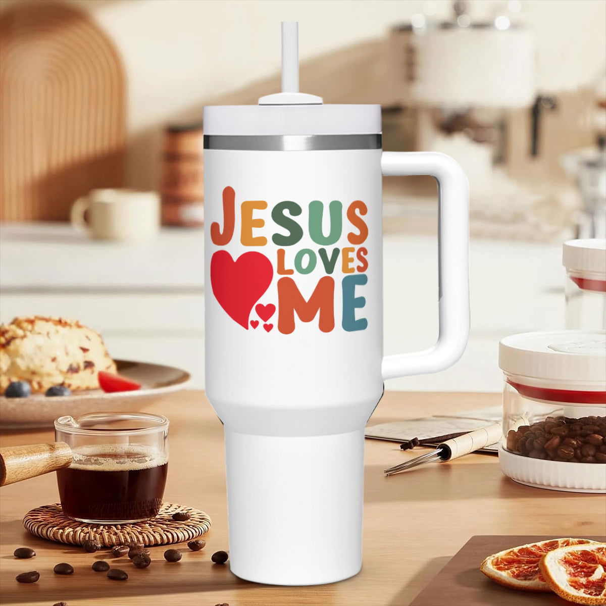 He Loves Me Christian Stainless Steel Tumbler 40oz - ClaimedbyGodDesigns