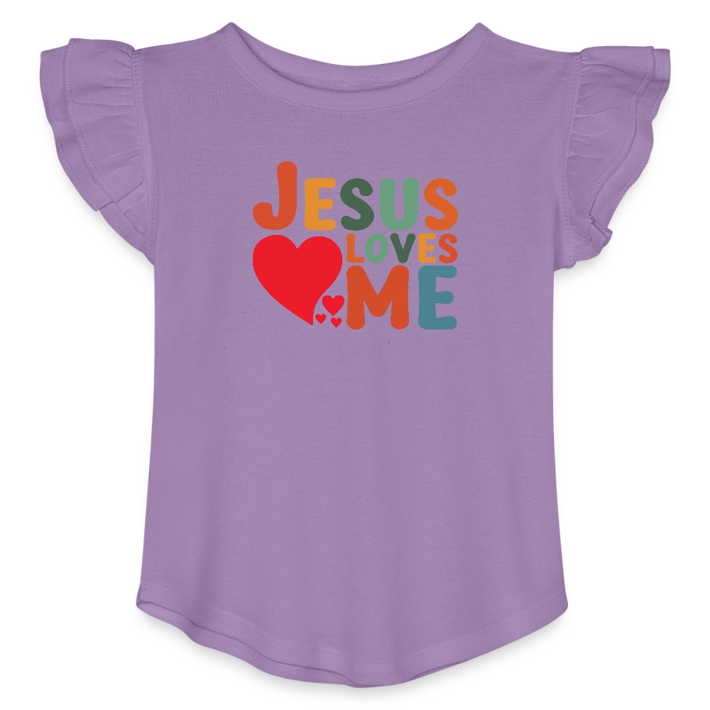 He Loves Me Christian Toddler  Flutter T-shirt - ClaimedbyGodDesigns