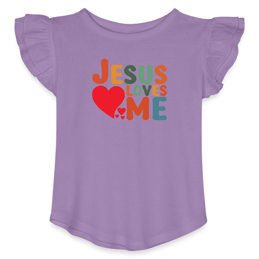 He Loves Me Christian Toddler Flutter T-shirt - ClaimedbyGodDesigns