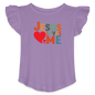 He Loves Me Christian Toddler  Flutter T-shirt - ClaimedbyGodDesigns