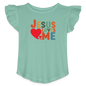He Loves Me Christian Toddler  Flutter T-shirt - ClaimedbyGodDesigns