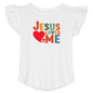 He Loves Me Christian Toddler  Flutter T-shirt - ClaimedbyGodDesigns
