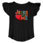 He Loves Me Christian Toddler  Flutter T-shirt - ClaimedbyGodDesigns