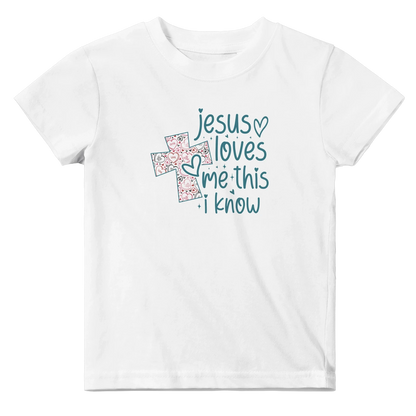 He Loves Me This I Know Christian Baby Crewneck T-shirt - ClaimedbyGodDesigns