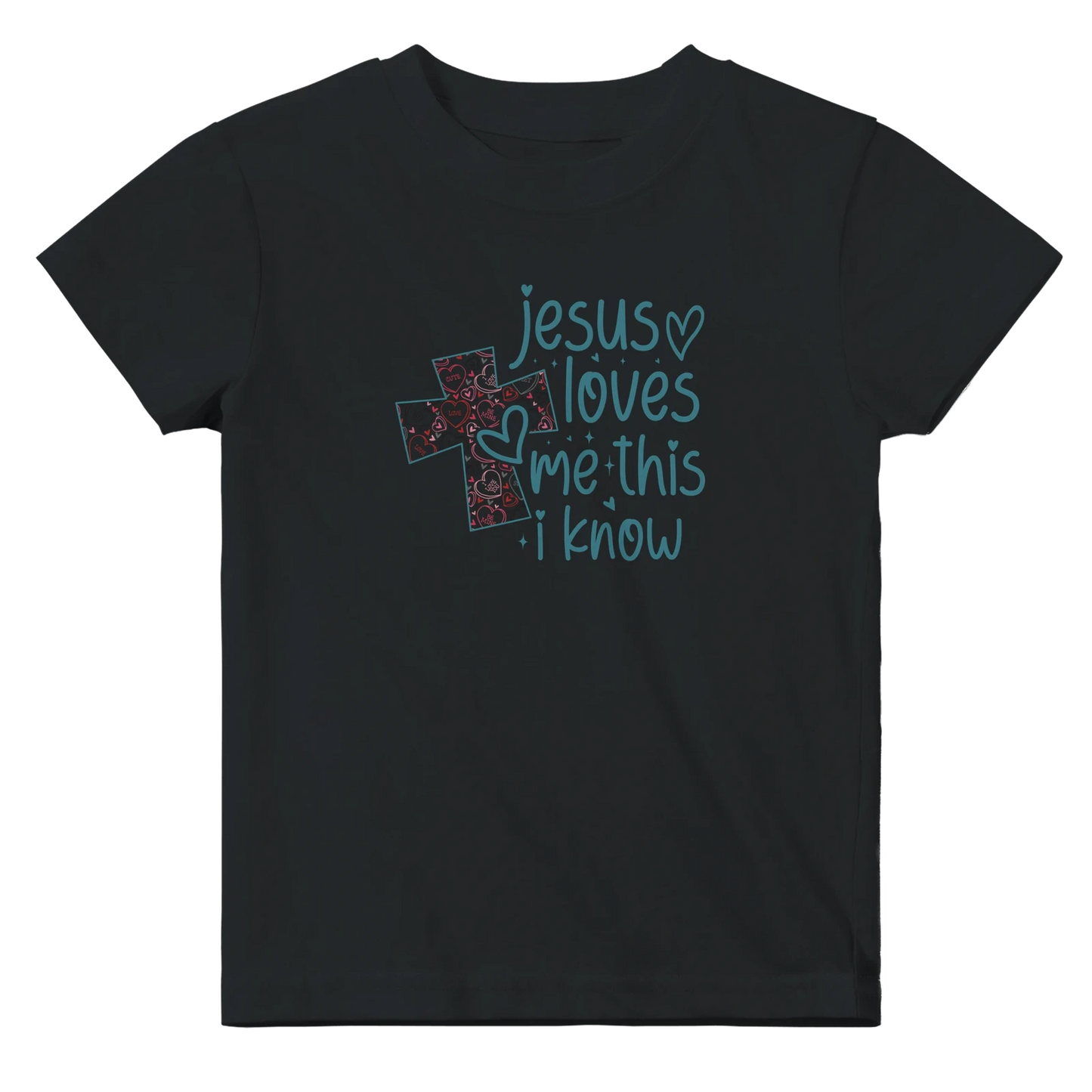 He Loves Me This I Know Christian Baby Crewneck T-shirt - ClaimedbyGodDesigns