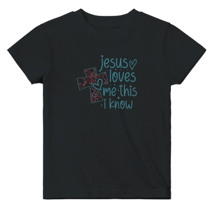 He Loves Me This I Know Christian Baby Crewneck T-shirt - ClaimedbyGodDesigns