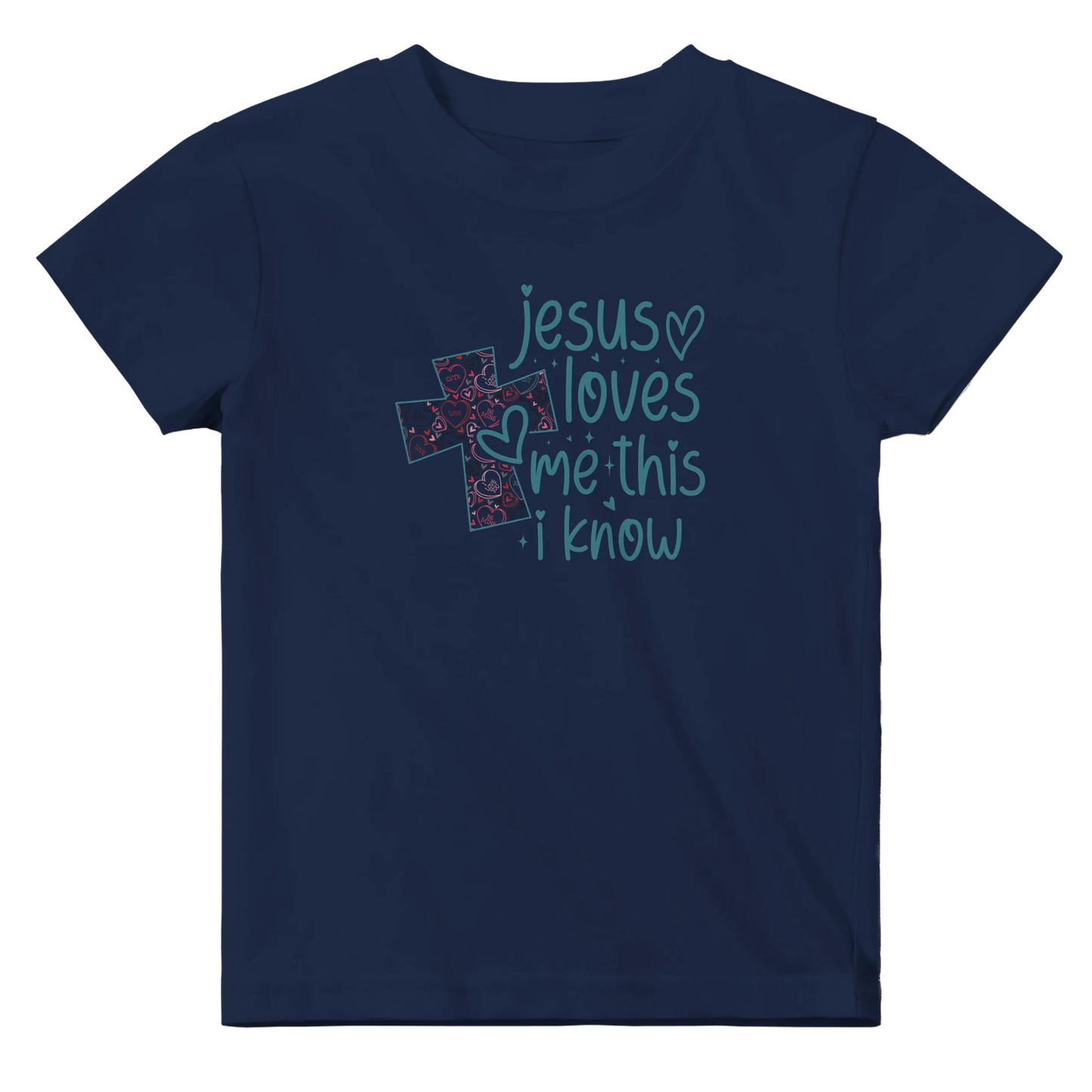 He Loves Me This I Know Christian Baby Crewneck T-shirt - ClaimedbyGodDesigns