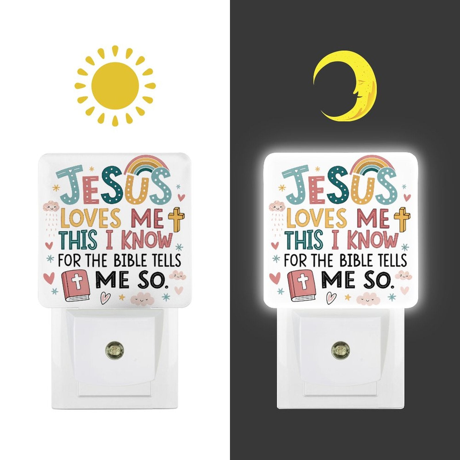 He Loves Me This I Know Christian kids Night Light - ClaimedbyGodDesigns