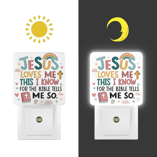 He Loves Me This I Know Christian kids Night Light - ClaimedbyGodDesigns