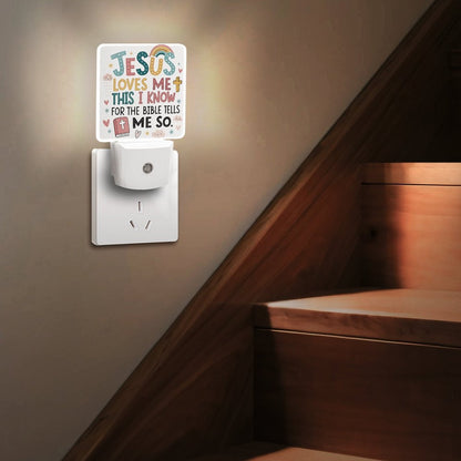 He Loves Me This I Know Christian kids Night Light - ClaimedbyGodDesigns