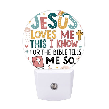He Loves Me This I Know Christian kids Night Light - ClaimedbyGodDesigns