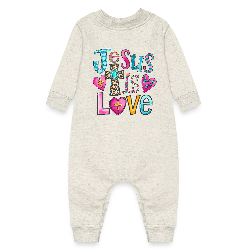 He Loves Us Christian Baby Fleece Onesie - ClaimedbyGodDesigns