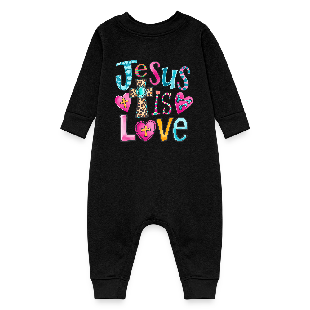 He Loves Us Christian Baby Fleece Onesie - ClaimedbyGodDesigns