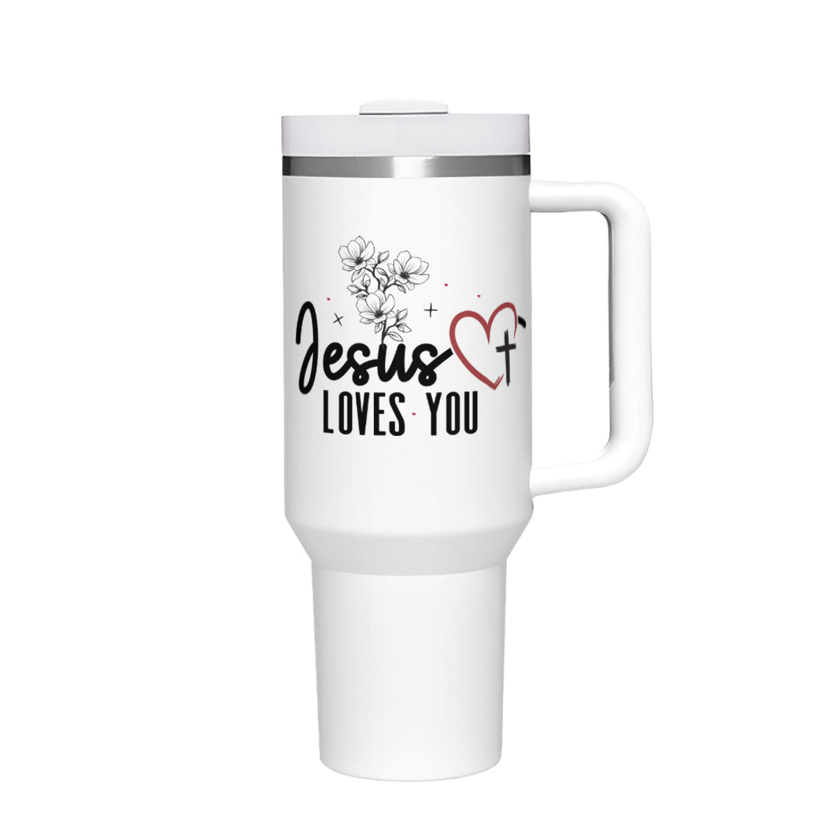 He Loves You Stainless Steel Christian Tumbler 40oz - ClaimedbyGodDesigns