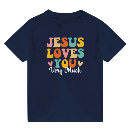He Loves You Very Much Christian Baby Crewneck T-shirt - ClaimedbyGodDesigns