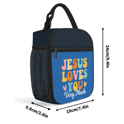 He Loves You Very Much Insulated Christian Lunch Box for Kids - ClaimedbyGodDesigns