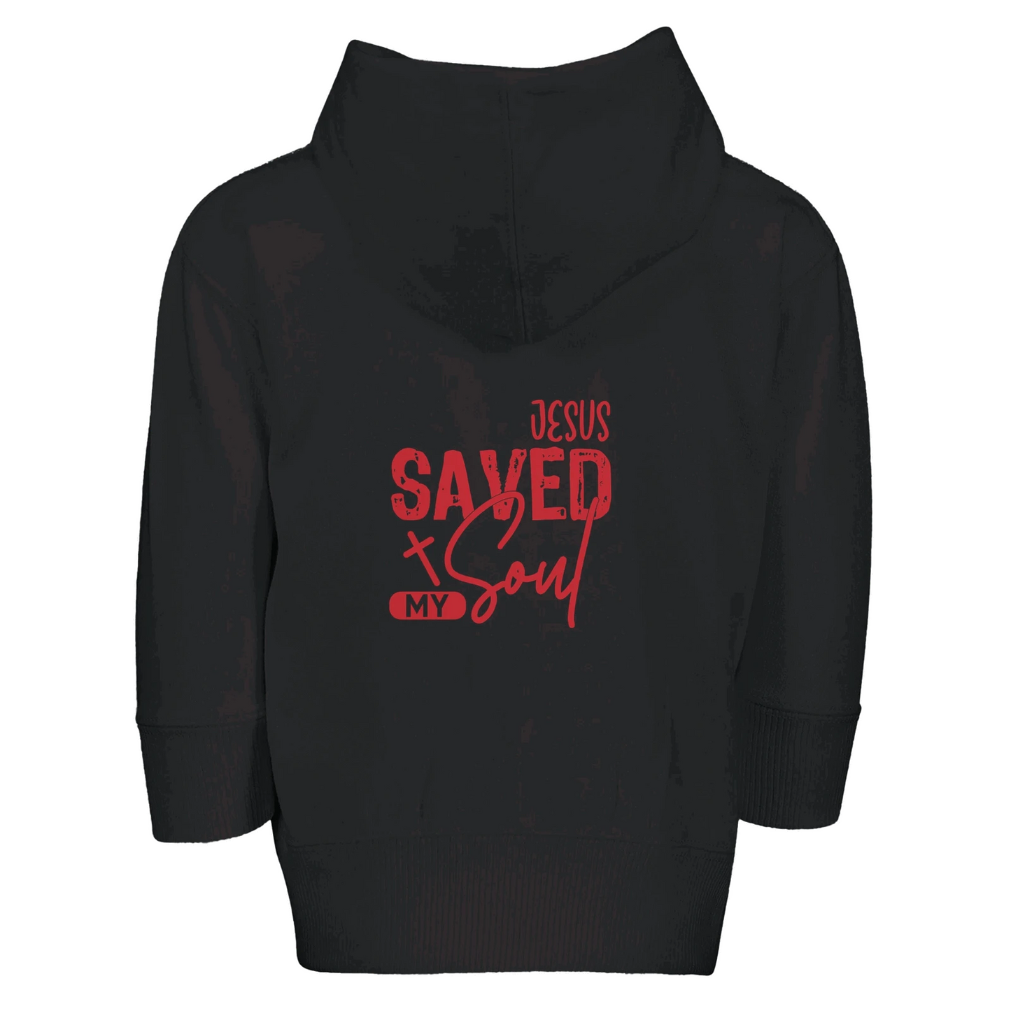 He Saved My Soul Toddler Christian Zip Fleece Hooded Sweatshirt - ClaimedbyGodDesigns