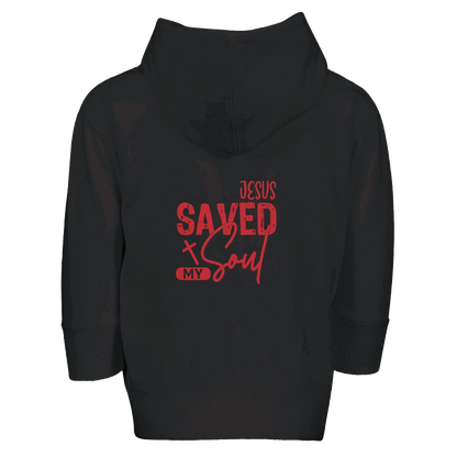 He Saved My Soul Toddler Christian Zip Fleece Hooded Sweatshirt - ClaimedbyGodDesigns
