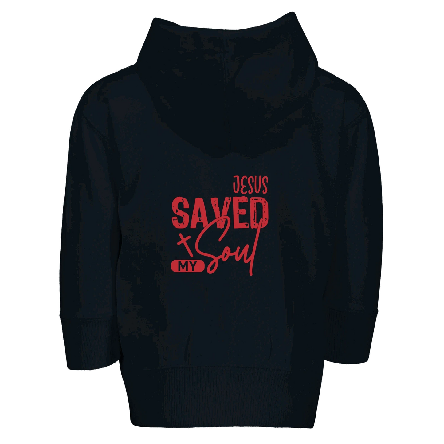 He Saved My Soul Toddler Christian Zip Fleece Hooded Sweatshirt - ClaimedbyGodDesigns